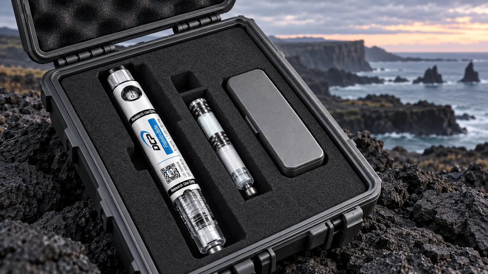 Dual Chamber Peptides — Išgalvota redakcinė scena; tai nėra laikymo lauke rekomendacija ar patvirtinta siuntimo sistema.